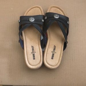 Navy blue sandals